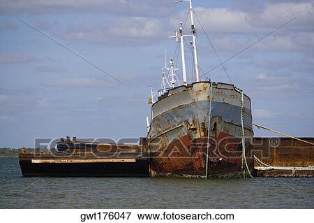 Industrial ship in the sea View Large Photo Image Stock Photo - Industrial ship in the sea. Fotosearch
