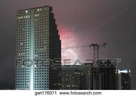 Low angle view of buildings lit up at night, Miami, Florida, USA View Large Photo Image Stock Image - Low angle view of buildings lit up at night, Miami, Florida, USA. Fotosearch