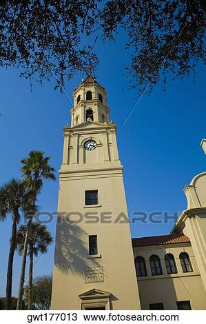 Stock Image - Low angle view of a cathedral, St. Augustine, Florida, USA. Fotosearch