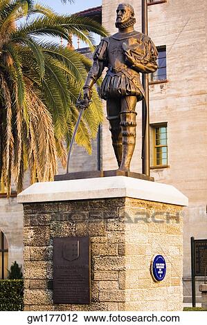 Low angle view of a statue, Don Pedro Menendez De Aviles, St. Augustine, Florida, USA View Large Photo Image Stock Image - Low angle view of a statue, Don Pedro Menendez De Aviles, St. Augustine, Florida, USA. Fotosearch
