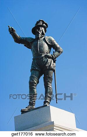 Low angle view of a statue, Statue of Ponce De Leon, St. Augustine, Florida, USA View Large Photo Image Stock Photograph - Low angle view of a statue, Statue of Ponce De Leon, St. Augustine, Florida, USA. Fotosearch