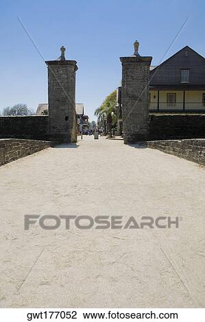Path leading to a gate, St. Augustine, Florida, USA View Large Photo Image Stock Image - Path leading to a gate, St. Augustine, Florida, USA. Fotosearch