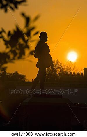 Silhouette of a statue at dusk, St. Augustine, Florida, USA View Large Photo Image Stock Image - Silhouette of a statue at dusk, St. Augustine, Florida, USA. Fotosearch