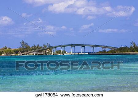 Bridge across the sea, Arawak Cay, Nassau, Bahamas View Large Photo Image Picture - Bridge across the sea, Arawak Cay, Nassau, Bahamas. Fotosearch