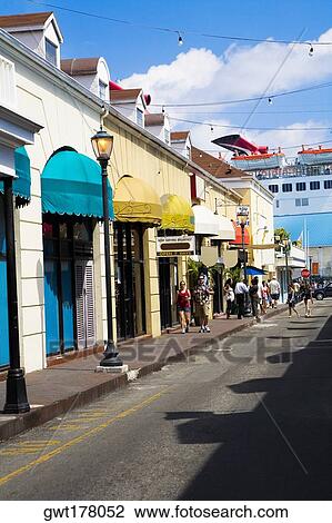 Group of people walking on the street, Bay Street, Nassau, Bahamas View Large Photo Image Stock Image - Group of people walking on the street, Bay Street, Nassau, Bahamas. Fotosearch