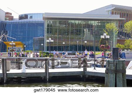 Buildings near a dock, Maryland Science Center, Baltimore, Maryland, USA View Large Photo Image Stock Photography - Buildings near a dock, Maryland Science Center, Baltimore, Maryland, USA. Fotosearch
