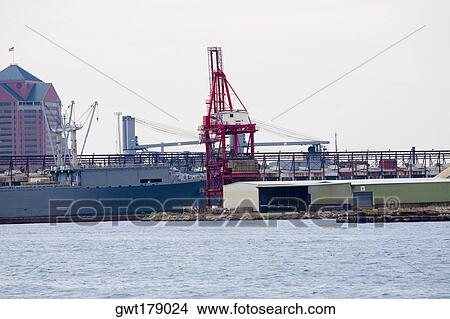 Industrial ship docked at a harbor, Inner Harbor, Baltimore, Maryland, USA View Large Photo Image Picture - Industrial ship docked at a harbor, Inner Harbor, Baltimore, Maryland, USA. Fotosearch