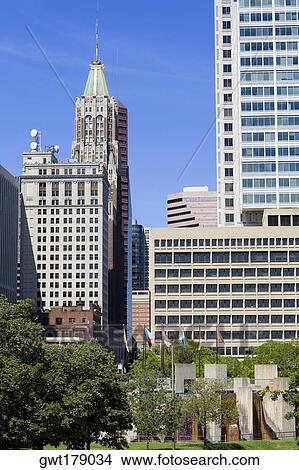 Skyscrapers in a city, Baltimore, Maryland, USA View Large Photo Image Picture - Skyscrapers in a city, Baltimore, Maryland, USA. Fotosearch