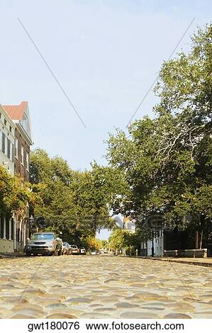 Cars parked on the street, Charleston, South Carolina, USA View Large Photo Image Stock Photograph - Cars parked on the street, Charleston, South Carolina, USA. Fotosearch