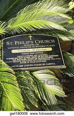 Close-up of an information board, St. Philips Church, Charleston, South Carolina, USA View Large Photo Image Stock Photograph - Close-up of an information board, St. Philips Church, Charleston, South Carolina, USA. Fotosearch