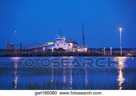 Crane at a commercial dock, Charleston, South Carolina, USA View Large Photo Image Stock Image - Crane at a commercial dock, Charleston, South Carolina, USA. Fotosearch