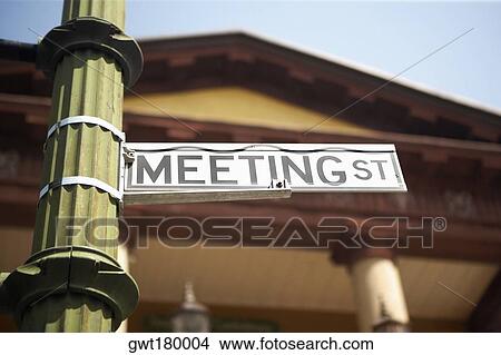Low angle view of an information board on a pole, Charleston, South Carolina, USA View Large Photo Image Picture - Low angle view of an information board on a pole, Charleston, South Carolina, USA. Fotosearch