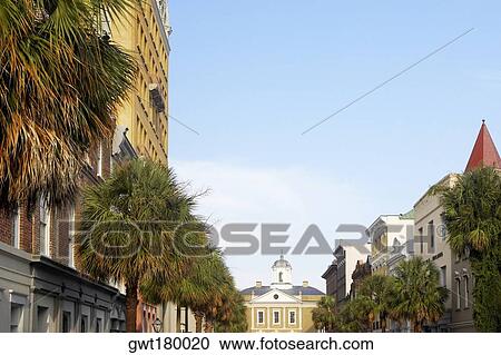Low angle view of buildings in a city, Old Exchange Building, Charleston, South Carolina, USA View Large Photo Image Stock Image - Low angle view of buildings in a city, Old Exchange Building, Charleston, South Carolina, USA. Fotosearch