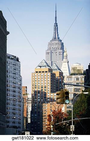 Buildings in a city, Empire State Building, Manhattan, New York City, New York State, USA View Large Photo Image Stock Image - Buildings in a city, Empire State Building, Manhattan, New York City, New York State, USA. Fotosearch