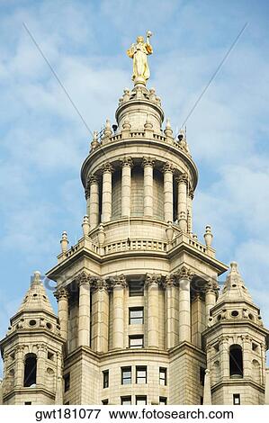 Low angle view of a building, Town Hall, New York City, New York State, USA View Large Photo Image Stock Photo - Low angle view of a building, Town Hall, New York City, New York State, USA. Fotosearch