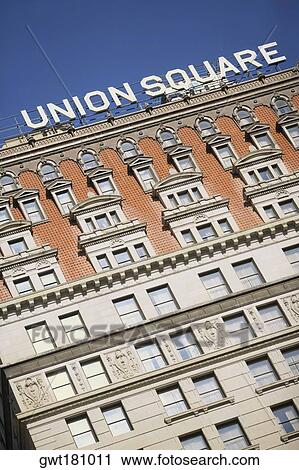 Stock Image - Low angle view of a building, Union Square, New York city, New York State, USA. Fotosearch