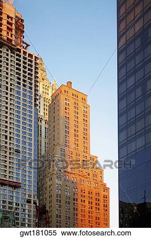 Low angle view of buildings, World Trade Center, Manhattan, New York City, New York State, USA View Large Photo Image Stock Photography - Low angle view of buildings, World Trade Center, Manhattan, New York City, New York State, USA. Fotosearch