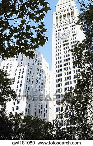 Low angle view of skyscrapers, New York City, New York State, USA View Large Photo Image Stock Image - Low angle view of skyscrapers, New York City, New York State, USA. Fotosearch