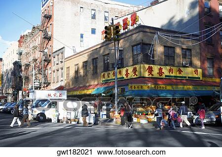 Group of people in a fruit market, Chinatown, Manhattan, New York City, New York State, USA View Large Photo Image Stock Image - Group of people in a fruit market, Chinatown, Manhattan, New York City, New York State, USA. Fotosearch