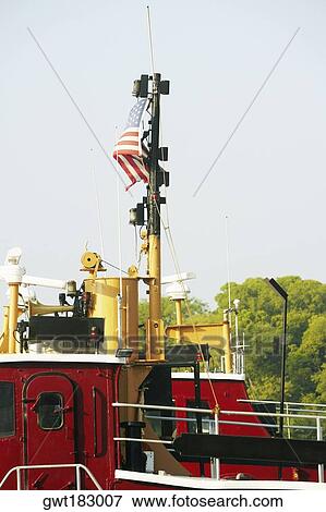 American flag on a boat, Savannah, Georgia, USA View Large Photo Image Stock Photo - American flag on a boat, Savannah, Georgia, USA. Fotosearch