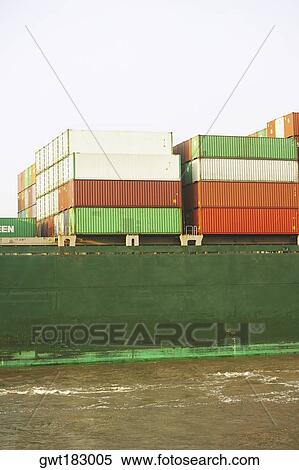 Cargo container in a container ship, Savannah, Georgia, USA View Large Photo Image Stock Photography - Cargo container in a container ship, Savannah, Georgia, USA. Fotosearch