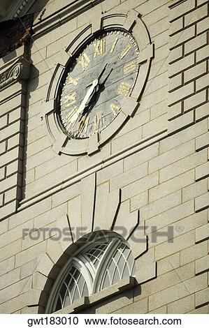 Stock Image - Close-up of a clock tower, Georgia, USA. Fotosearch