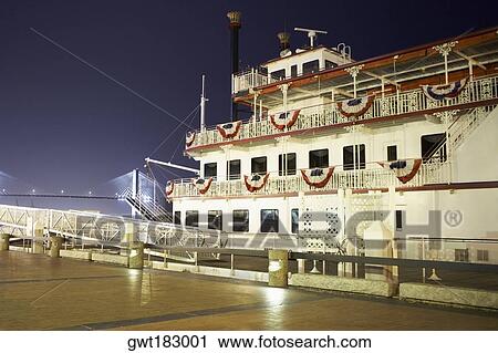 Cruise ship at a harbor, Savannah, Georgia, USA View Large Photo Image Stock Image - Cruise ship at a harbor, Savannah, Georgia, USA. Fotosearch