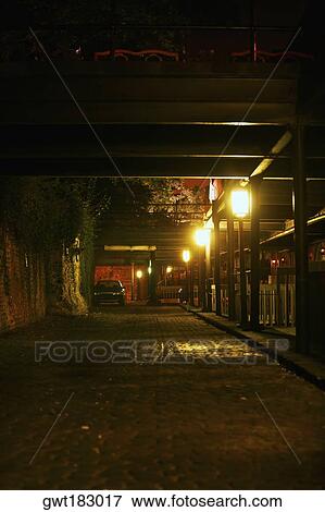 Lampposts lit up at night, Savannah, Georgia, USA View Large Photo Image Stock Photo - Lampposts lit up at night, Savannah, Georgia, USA. Fotosearch