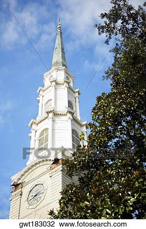 Stock Image - Low angle view of a church, Georgia, USA. Fotosearch