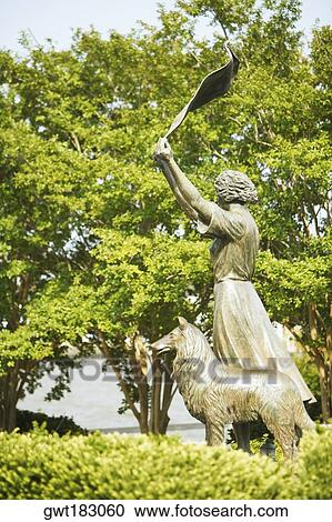 Stock Image - Statue in a park, Savannah, Georgia, USA. Fotosearch