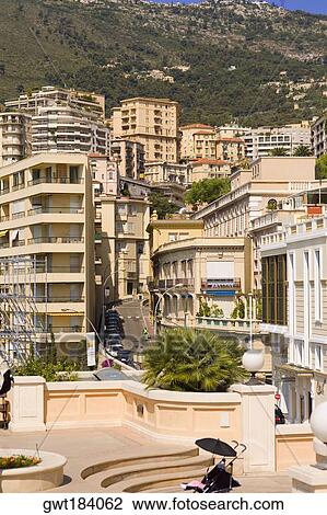 Buildings in front of a mountain, Monte Carlo, Monaco View Large Photo Image Stock Image - Buildings in front of a mountain, Monte Carlo, Monaco. Fotosearch