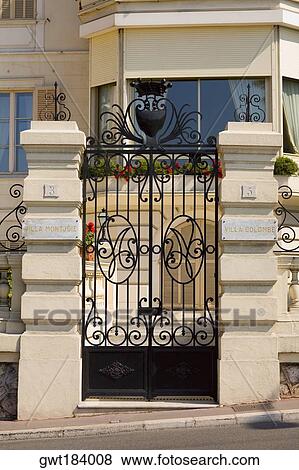 Entrance of a house, Monte Carlo, Monaco View Large Photo Image Stock Photo - Entrance of a house, Monte Carlo, Monaco. Fotosearch