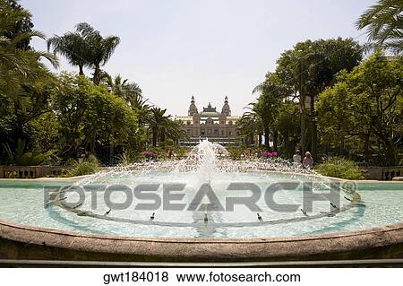 Fountain in front of a casino, Grand Casino, Monte Carlo, Monaco View Large Photo Image Stock Photo - Fountain in front of a casino, Grand Casino, Monte Carlo, Monaco. Fotosearch