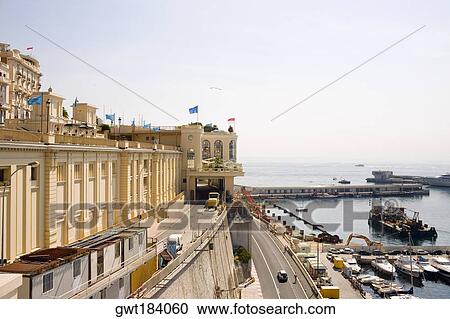 High angle view of road passing near a harbor, Monte Carlo, Monaco View Large Photo Image Stock Image - High angle view of road passing near a harbor, Monte Carlo, Monaco. Fotosearch