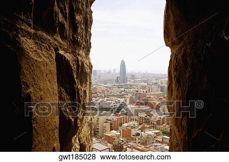 High angle view of buildings in a city, Barcelona, Spain View Large Photo Image Stock Photo - High angle view of buildings in a city, Barcelona, Spain. Fotosearch