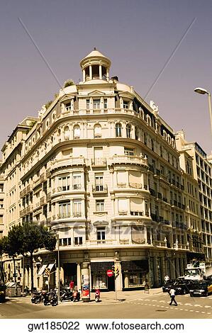 Low angle view of a building, La Pedrera, Barcelona, Spain View Large Photo Image Stock Image - Low angle view of a building, La Pedrera, Barcelona, Spain. Fotosearch