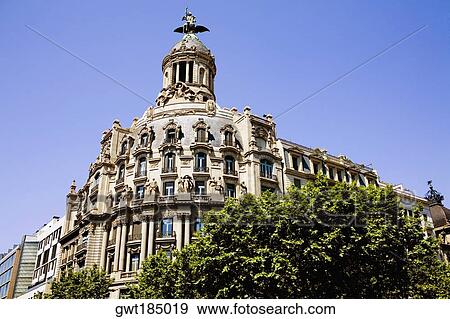 Low angle view of a building, La Pedrera, Barcelona, Spain View Large Photo Image Stock Photo - Low angle view of a building, La Pedrera, Barcelona, Spain. Fotosearch