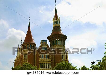 Low angle view of a church, Barcelona, Spain View Large Photo Image Stock Photograph - Low angle view of a church, Barcelona, Spain. Fotosearch