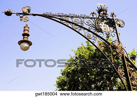 Low angle view of a street light, Barcelona, Spain View Large Photo Image Picture - Low angle view of a street light, Barcelona, Spain. Fotosearch