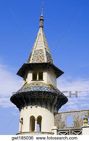 Low angle view of a tower, Barcelona, Spain View Large Photo Image Stock Photograph - Low angle view of a tower, Barcelona, Spain. Fotosearch