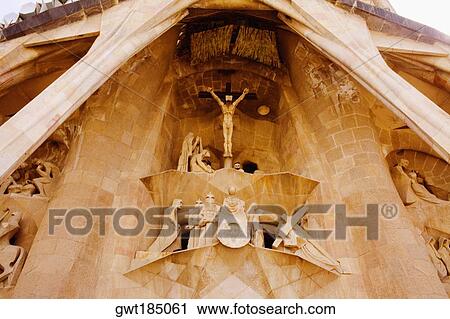Low angle view of statues on the wall of a church, Sagrada Familia, Barcelona, Spain View Large Photo Image Stock Image - Low angle view of statues on the wall of a church, Sagrada Familia, Barcelona, Spain. Fotosearch
