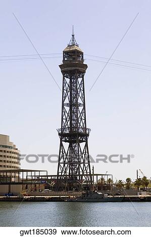 Tower at the waterfront, Barcelona, Spain View Large Photo Image Stock Photo - Tower at the waterfront, Barcelona, Spain. Fotosearch