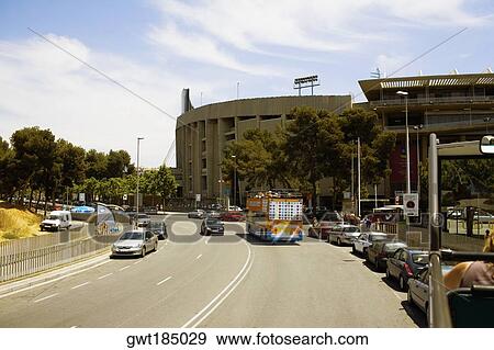 Traffic on the road in a city, Barcelona, Spain View Large Photo Image Stock Photo - Traffic on the road in a city, Barcelona, Spain. Fotosearch