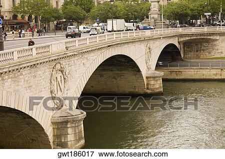 Arch bridge over a river, Seine River, Paris, France View Large Photo Image Stock Photo - Arch bridge over a river, Seine River, Paris, France. Fotosearch