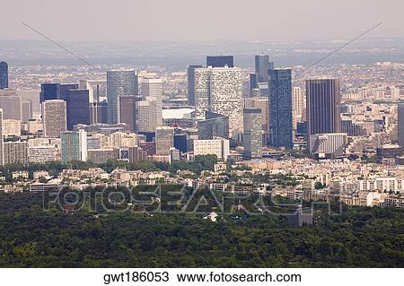 High angle view of a cityscape, Paris, France View Large Photo Image Stock Image - High angle view of a cityscape, Paris, France. Fotosearch