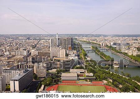 High angle view of a river passing through a city, Seine River, Paris, France View Large Photo Image Stock Photography - High angle view of a river passing through a city, Seine River, Paris, France. Fotosearch