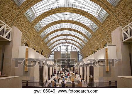 Interiors of an art museum, Musee d'Orsay, Paris, France View Large Photo Image Stock Photo - Interiors of an art museum, Musee d'Orsay, Paris, France. Fotosearch