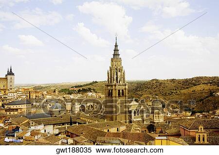 Cathedral in a city, Cathedral Of Toledo, Toledo, Spain View Large Photo Image Stock Photography - Cathedral in a city, Cathedral Of Toledo, Toledo, Spain. Fotosearch