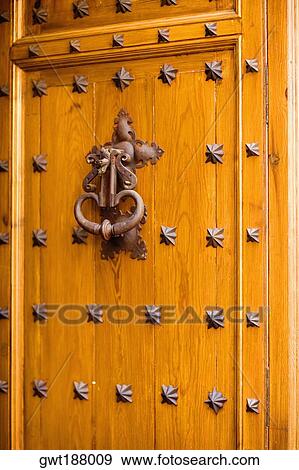 Close-up of a doorknocker, Toledo, Spain View Large Photo Image Stock Photo - Close-up of a doorknocker, Toledo, Spain. Fotosearch