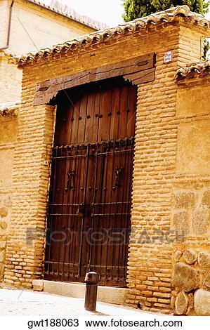 Closed door of a house, Toledo, Spain View Large Photo Image Stock Image - Closed door of a house, Toledo, Spain. Fotosearch